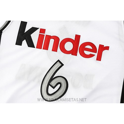 Camiseta Pelicula Kinder Ginobili NO 6 Blanco